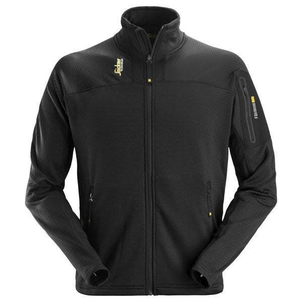 High-functionality micro fleece jacket with body-mapped design.
