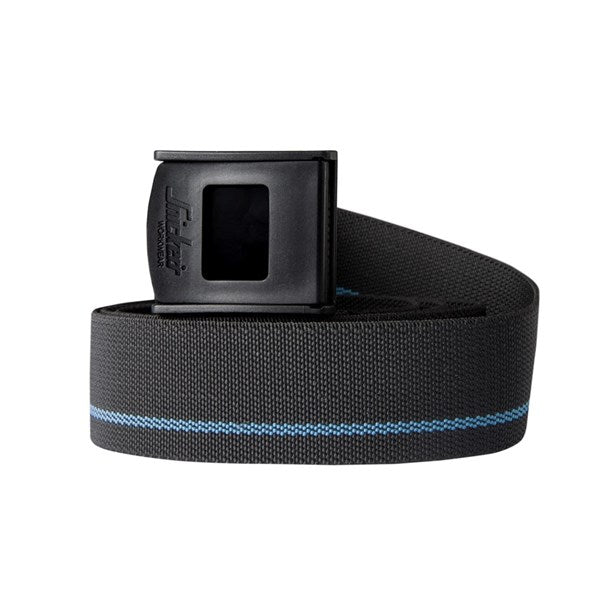 Lightweight elastic belt with non-scratch plastic buckle