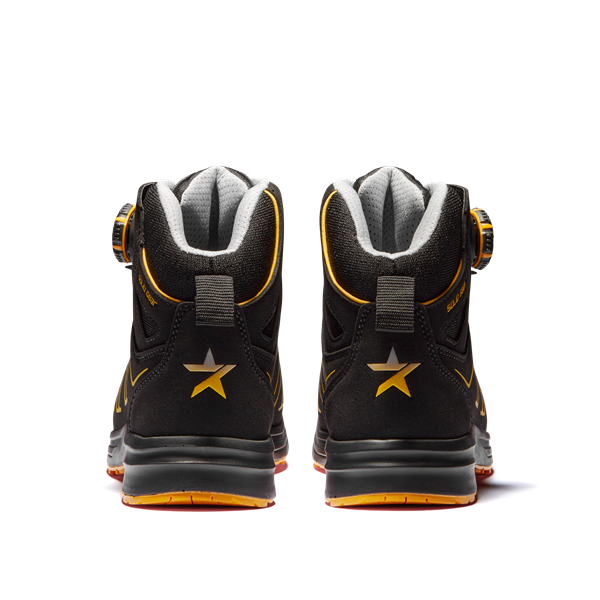 "Comfortable work boots with high cushioning PU midsole and anti-slip outsole"