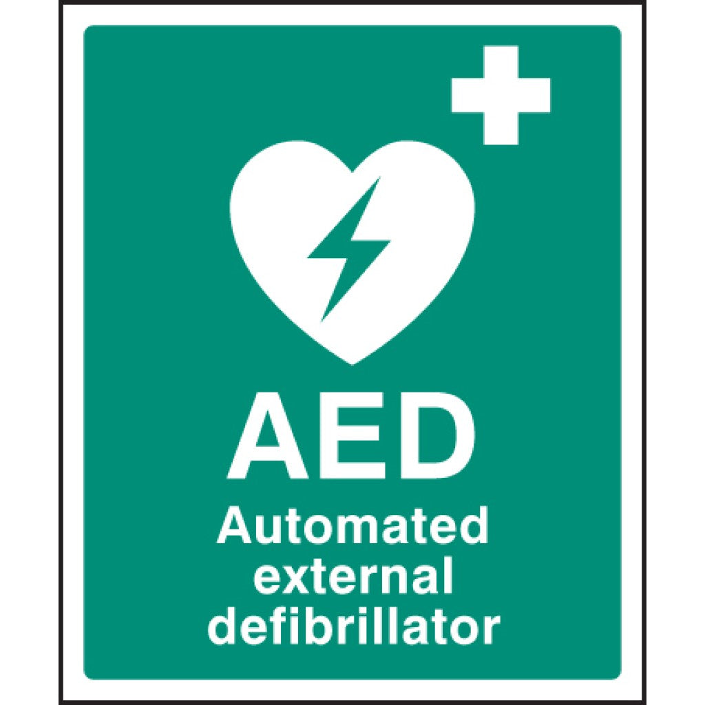AED Automated External Defibrillator Sign