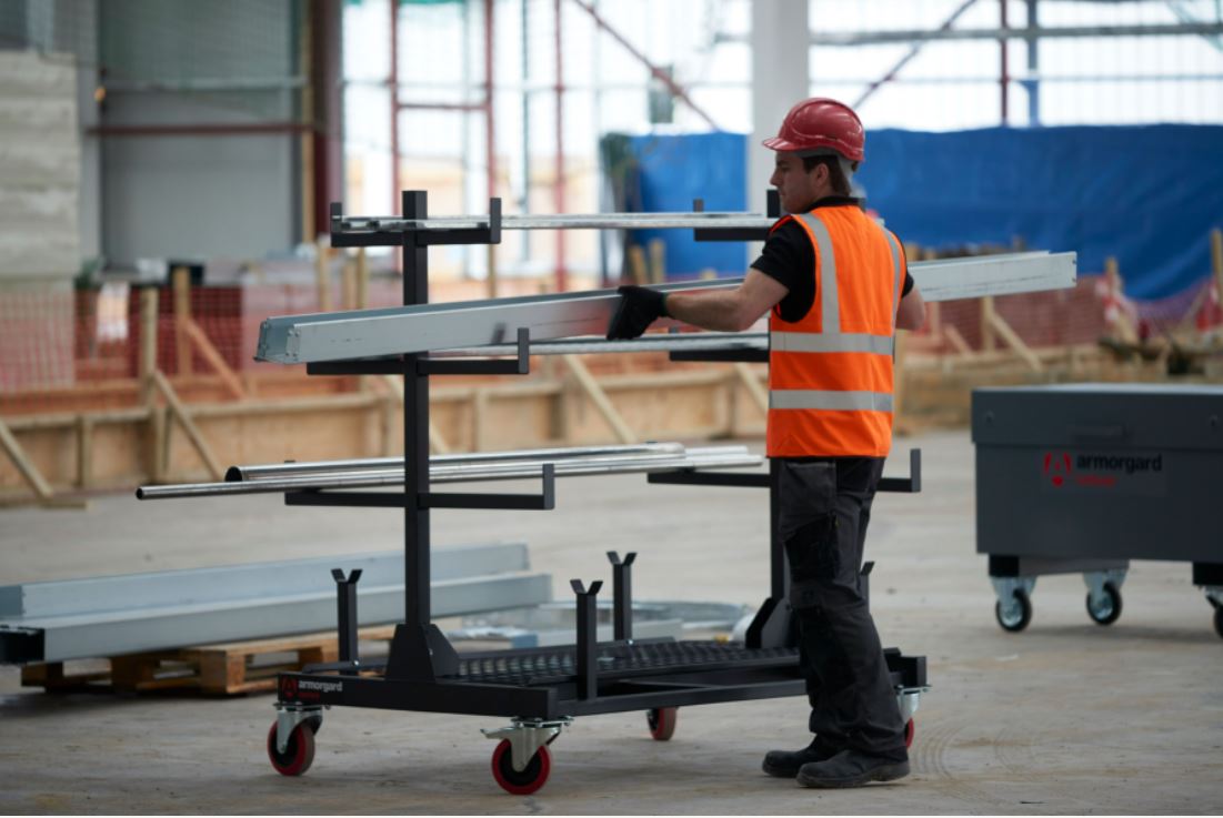 Armorgard Pipe Rack PR1 In Use On Site