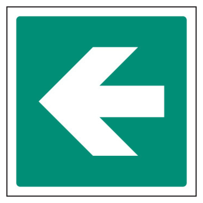 Arrow Left Emergency Sign