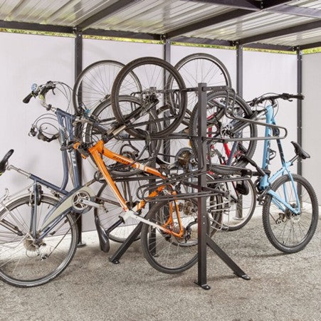 Vertical Bike Rack 4 Hoops