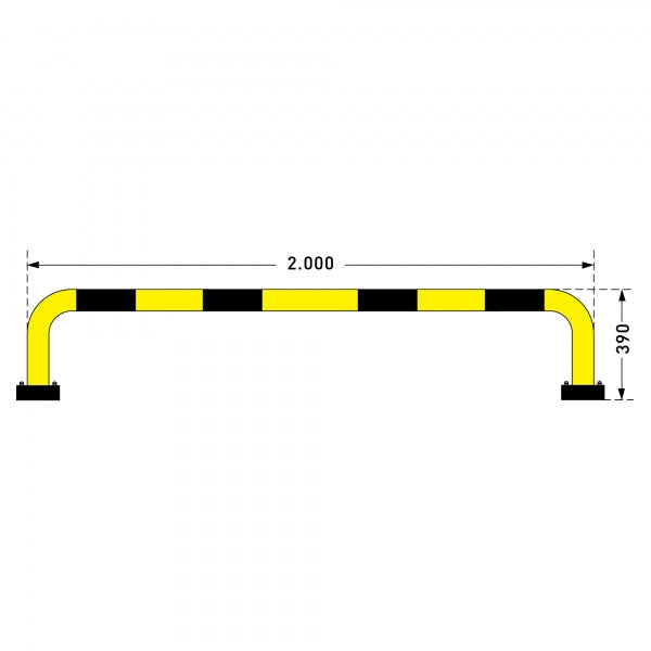Flex barrier 390x2000mm drawing
