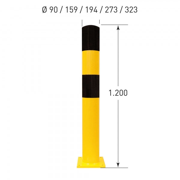 Black Bull Heavy Duty Steel Bollard XXXL - 323mm Ø