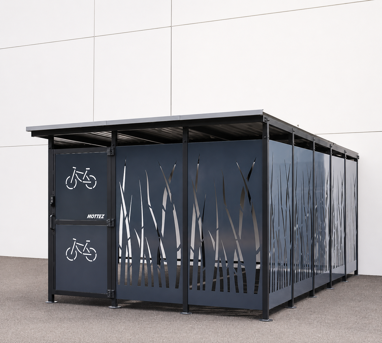 Cubic Secure Bike Shelter (Reed Design)