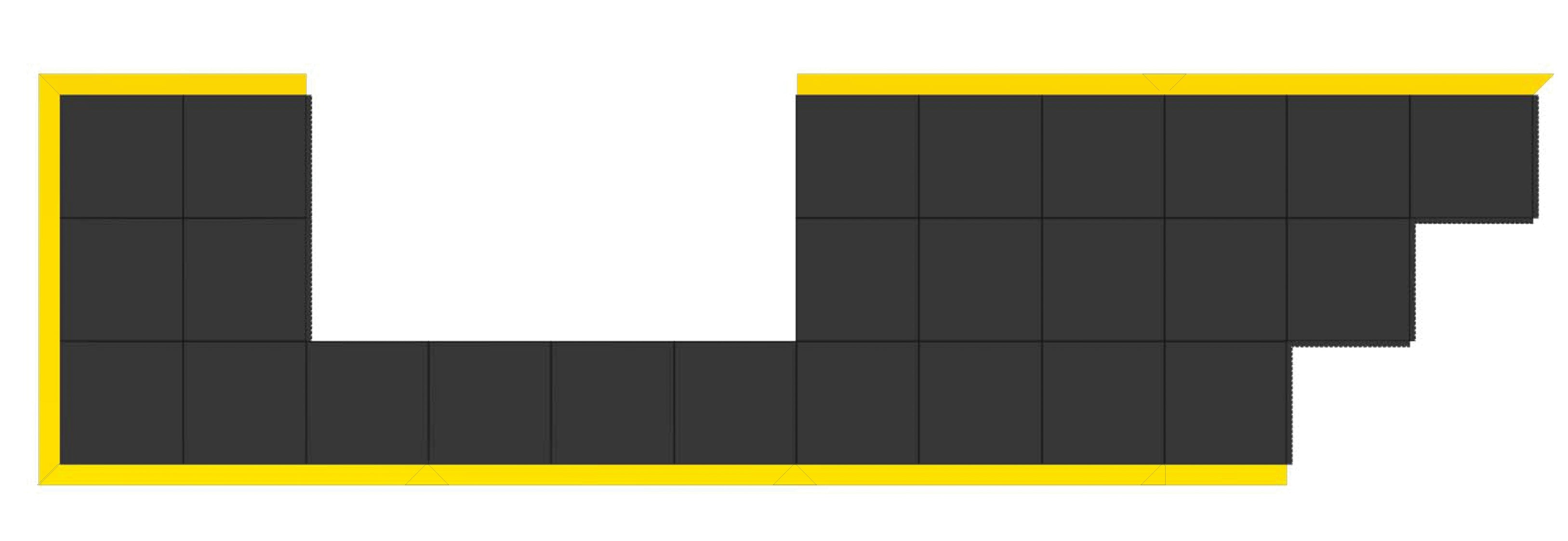 Cushion Ease Solid™ Anti-Fatigue Tile Example Layout