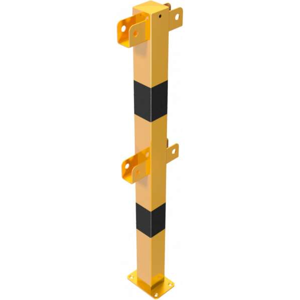 Side view of middle post for Defender Protective Railing System