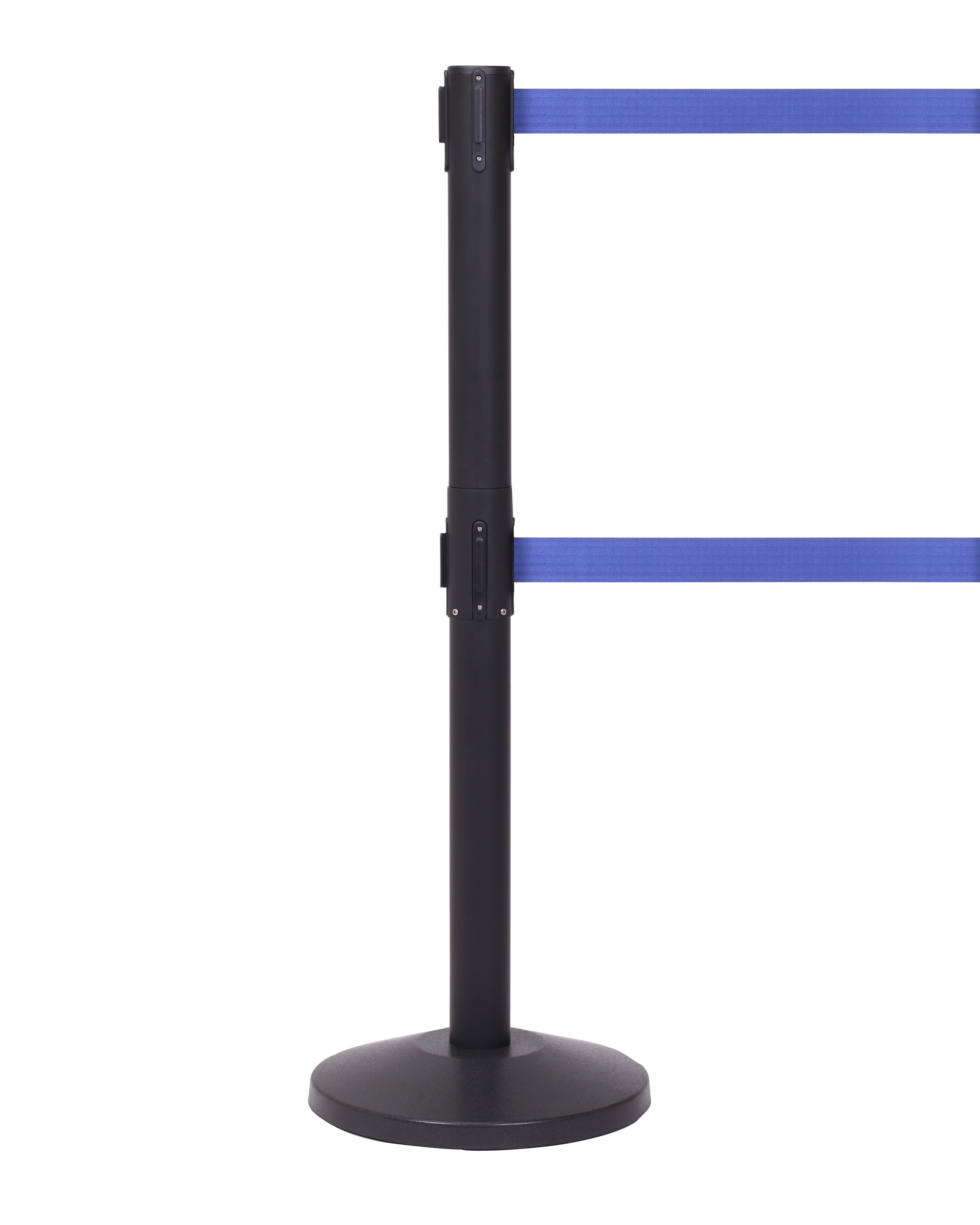 QueueMaster Twin Retractable Belt Barrier Blue Belt