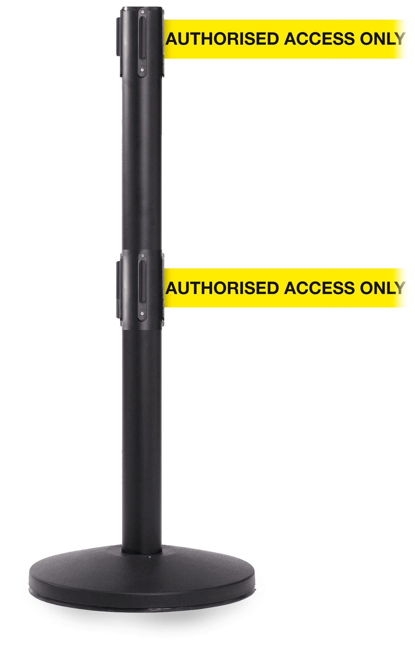 QueueMaster Twin Retractable Belt Barrier Warning Belt