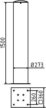 Defender Warehouse Bollard Ø 273mm