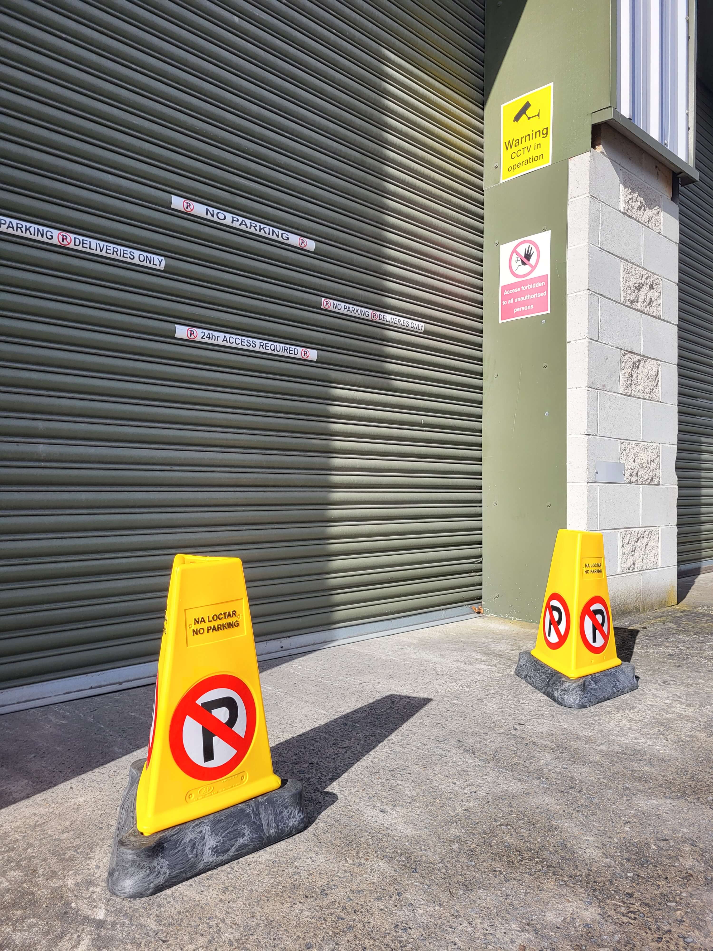 No Parking Traffic Cone (Irish Road Traffic Act)