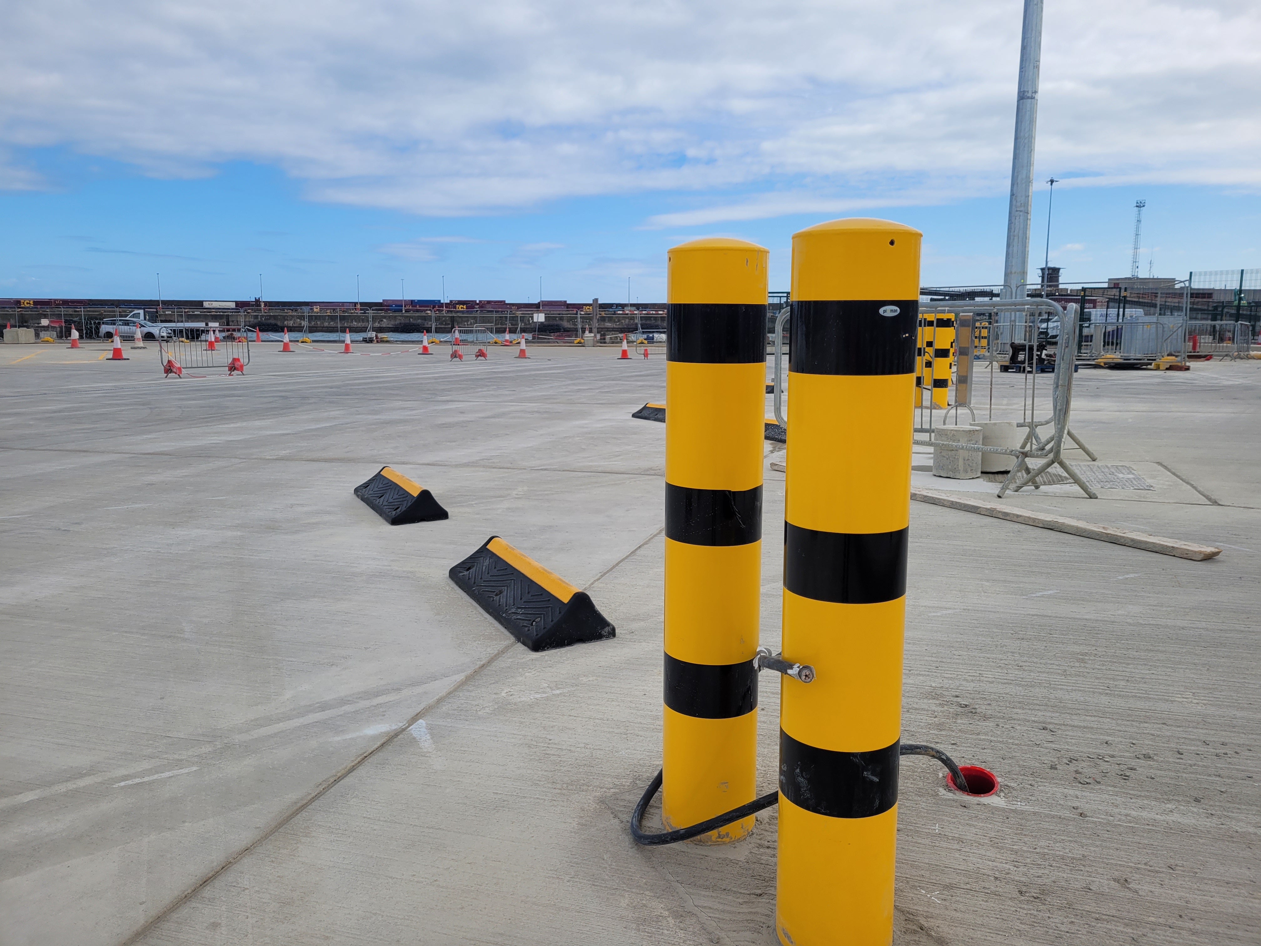 rosslare harbour bollard installation