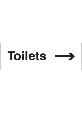Toilets Arrow Right Sign
