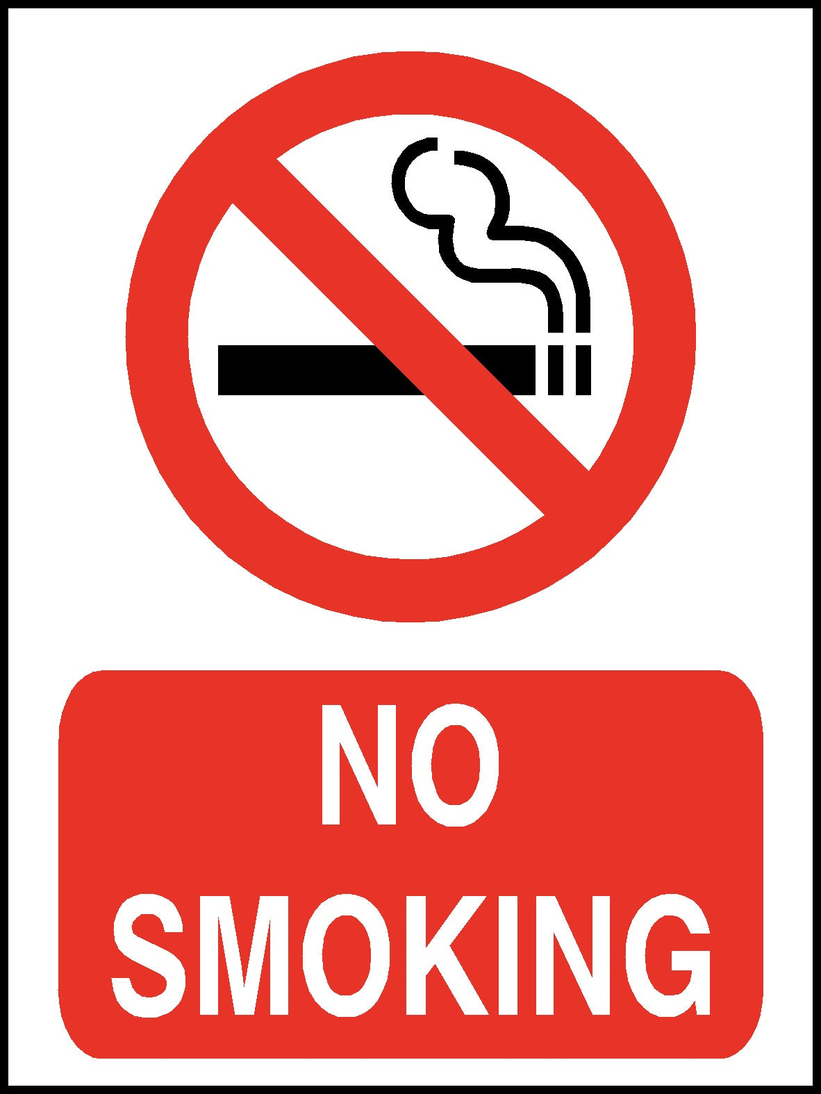 No Smoking Safety Sign