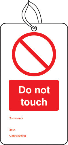 Prohibition Safety Tags