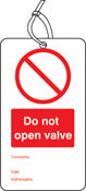 Prohibition Safety Tags