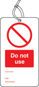 Prohibition Safety Tags