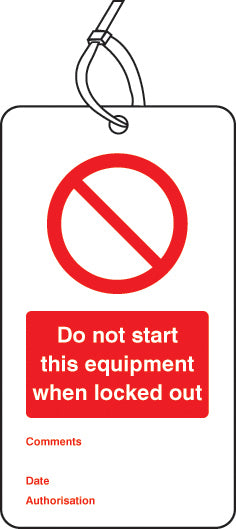 Prohibition Safety Tags