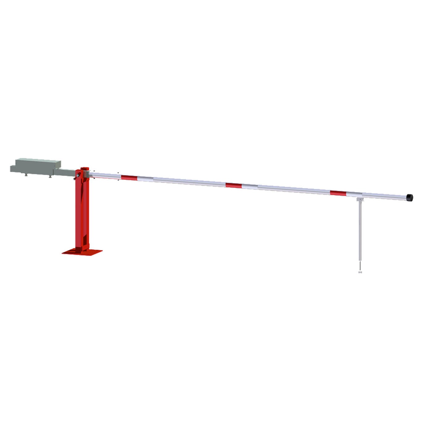 Access Barrier with Counterweight and Swing Post