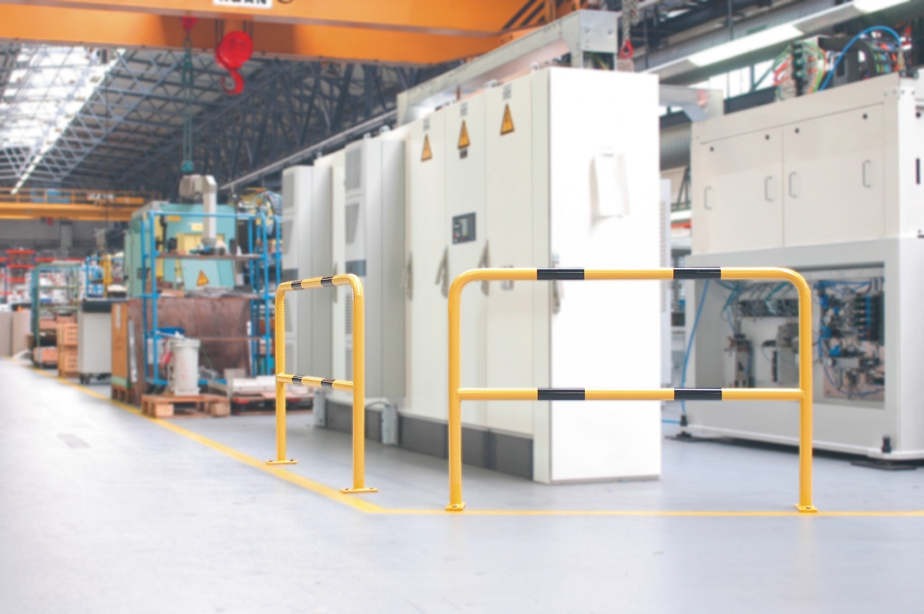 Hoop guards protecting machinery