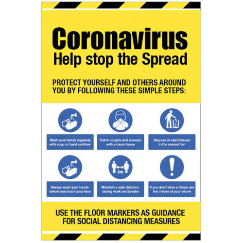 Coronavirus Help Stop The Spread Safety Sign