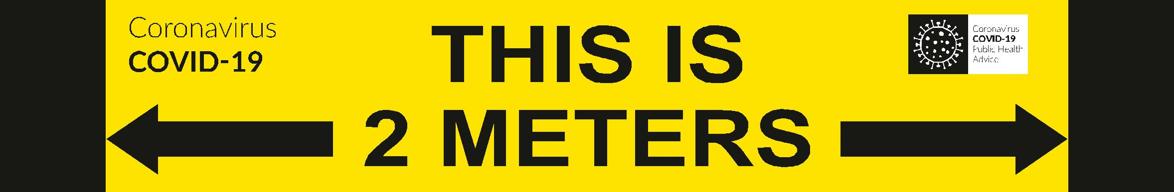 Social Distance 2 Metres Sign