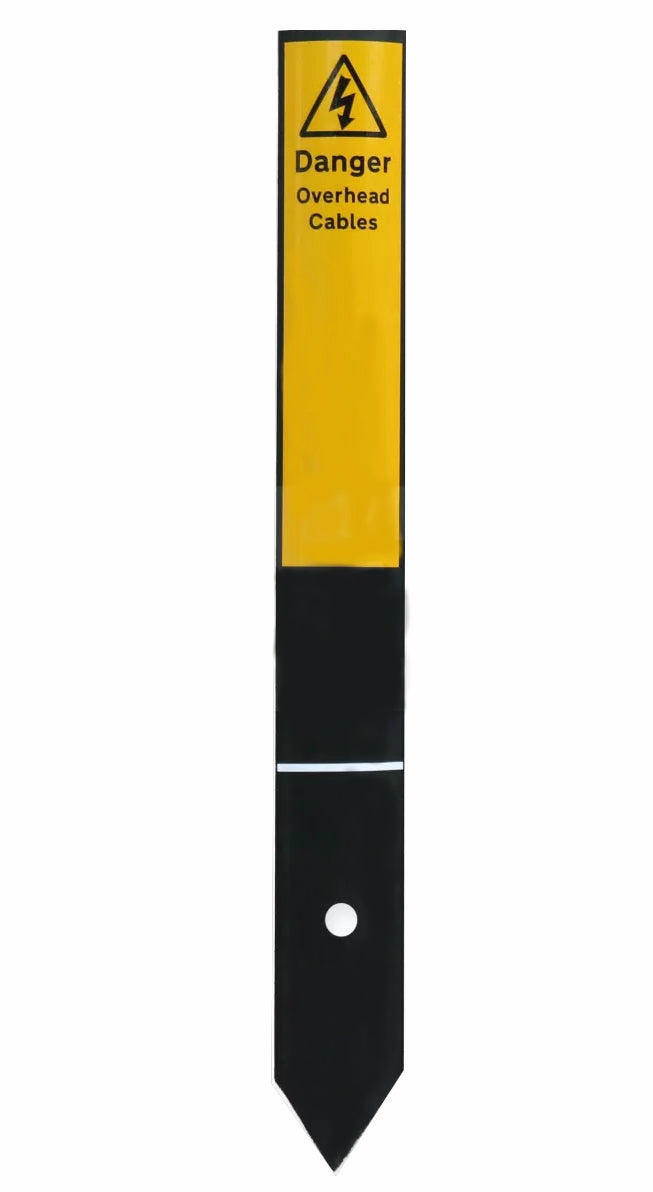 Danger Overhead Cables Verge Marker