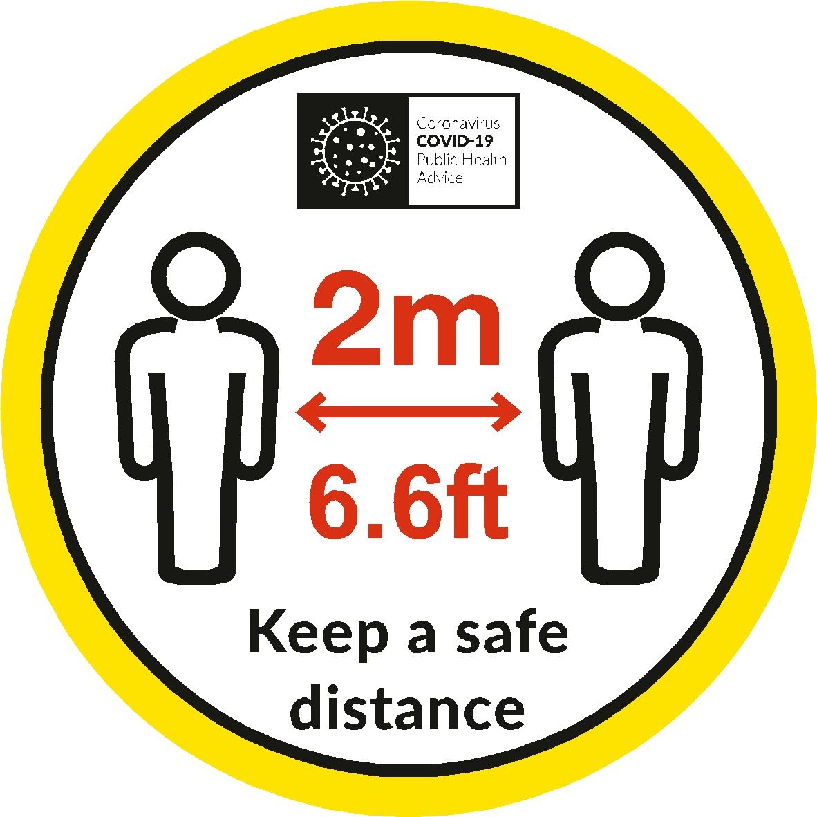 2m Distance Coronavirus Floor Graphic