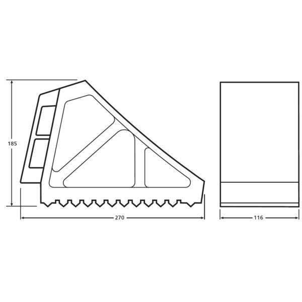 GHP Wheel Chock - 12 Yellow