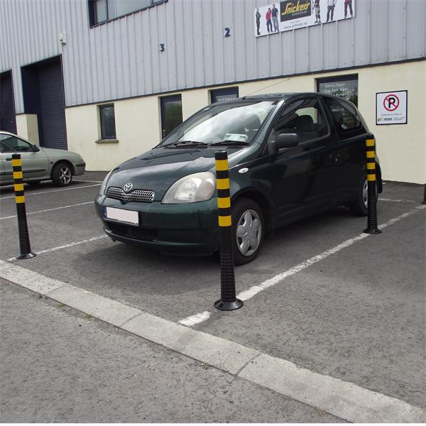 FlexBrite™ Flexible Bollard 1000mm (Black/Yellow)