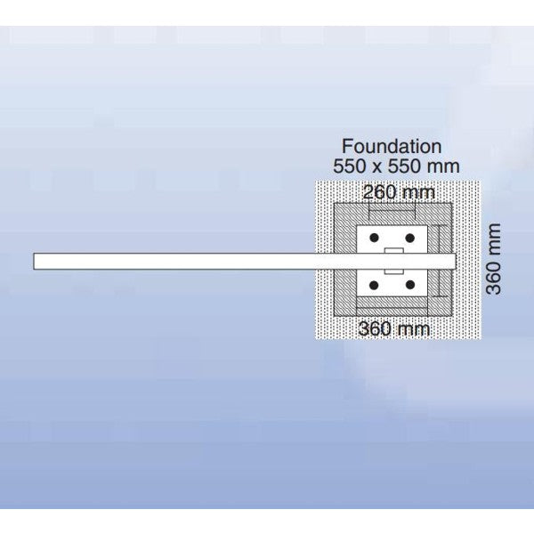 Access Barrier with Counterweight and Swing Post