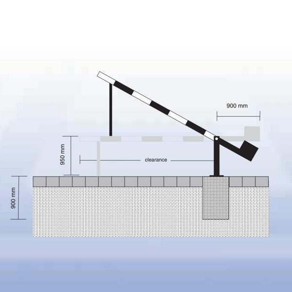 Access Barrier with Counterweight and Swing Post