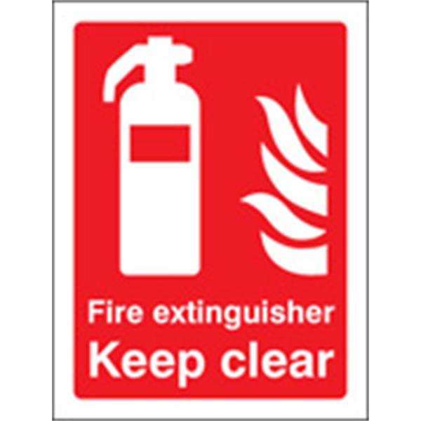 Fire Extinguisher Keep Clear Sign