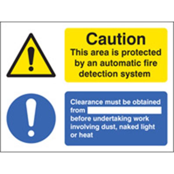 Caution / Clearance Fire Sign