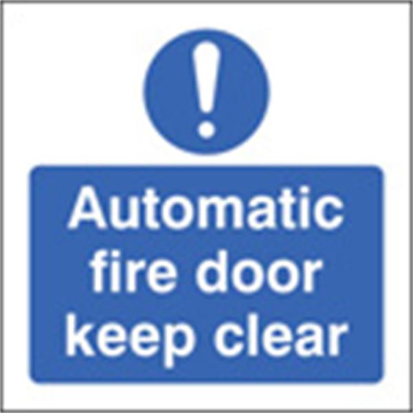 Automatic Fire Door Keep Clear Door Sign