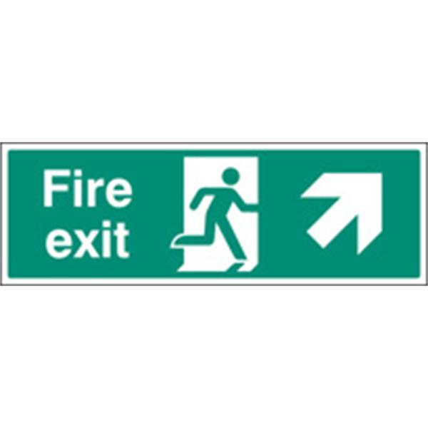 Fire Exit Up and Right Emergency Escape Sign