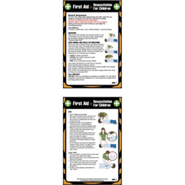First aid resuscitation for children poster