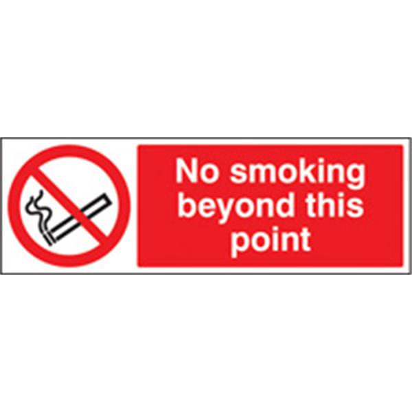 No Smoking Beyond This Point Safety Sign