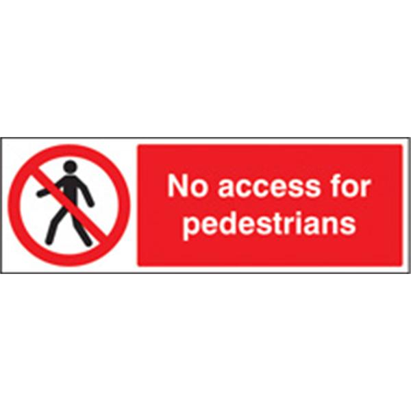 No Access for Pedestrians