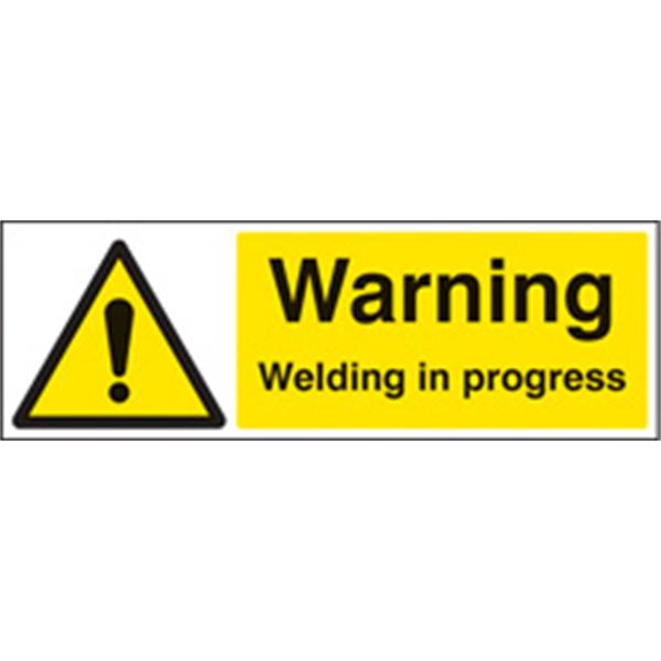 Welding In Progress Warning Sign