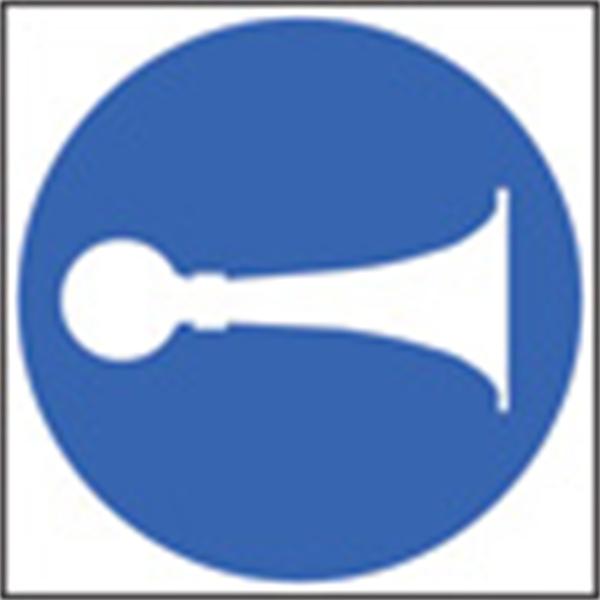 Sound Horn/Drive Slowly Mandatory Symbol