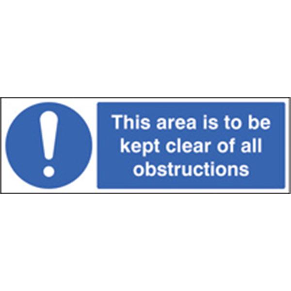 This Area Is to Be Kept Clear of All Obstructions
