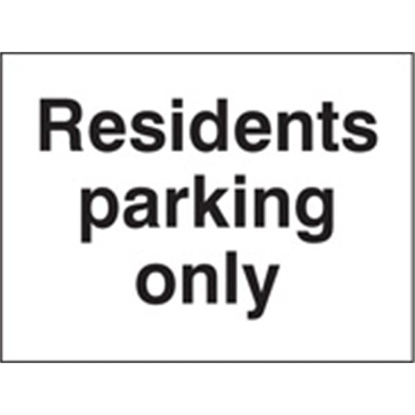 Residents Parking Only Sign
