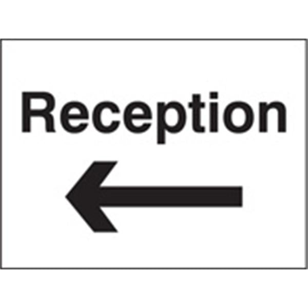 Reception Arrow Left Car Park Sign