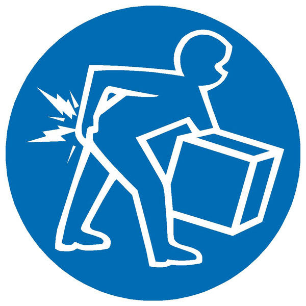 Mandatory Symbol lift correctly 100mm Sign