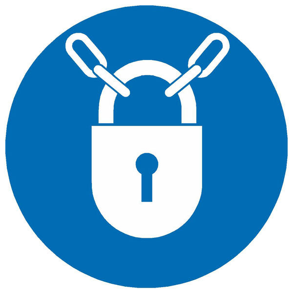 Mandatory Symbol lock 100mm Sign