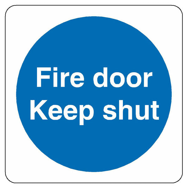 Fire door keep shut safety sign