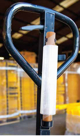 Forklift Pallet Wrap Caddy