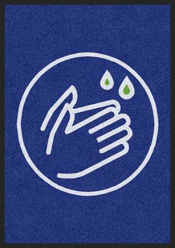 Sanitize Your Hands Symbol Logo Mat